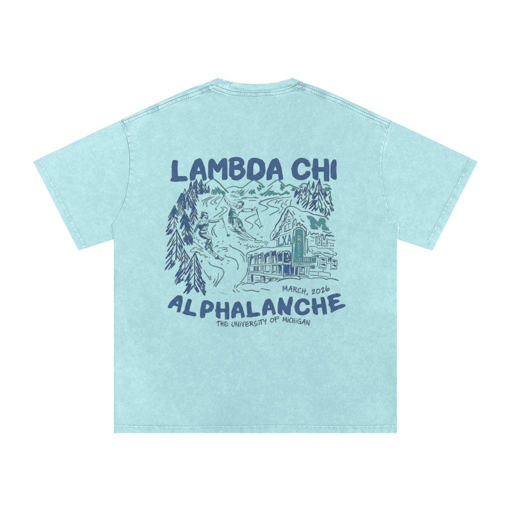 Snow Washed Oversized Cotton T-Shirt