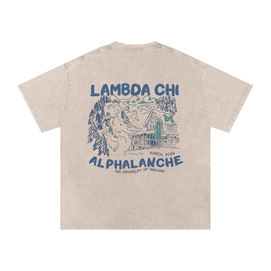 Snow Washed Oversized Cotton T-Shirt