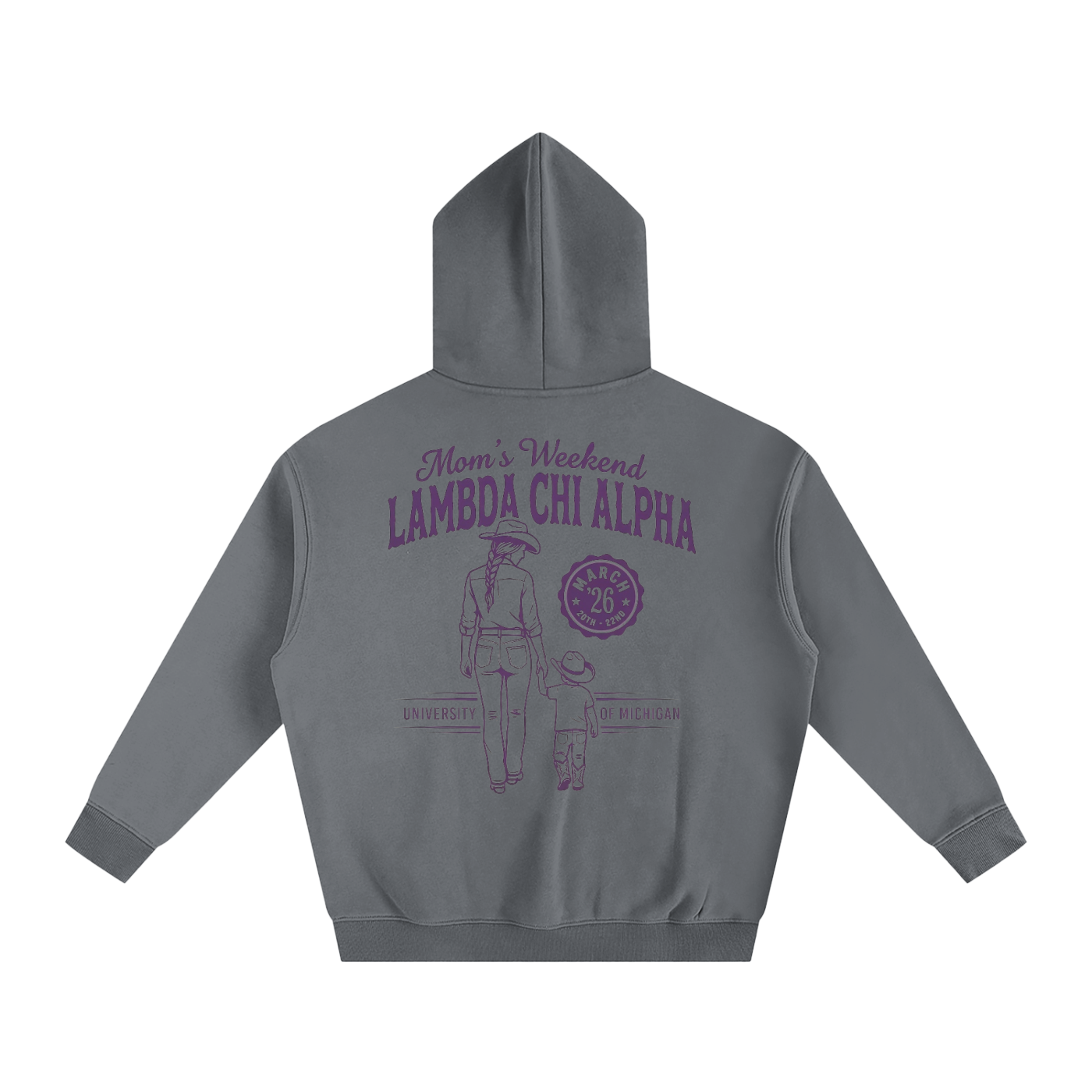 LXA Mom's Weekend Heavyweight Fleeced Hoodie 3