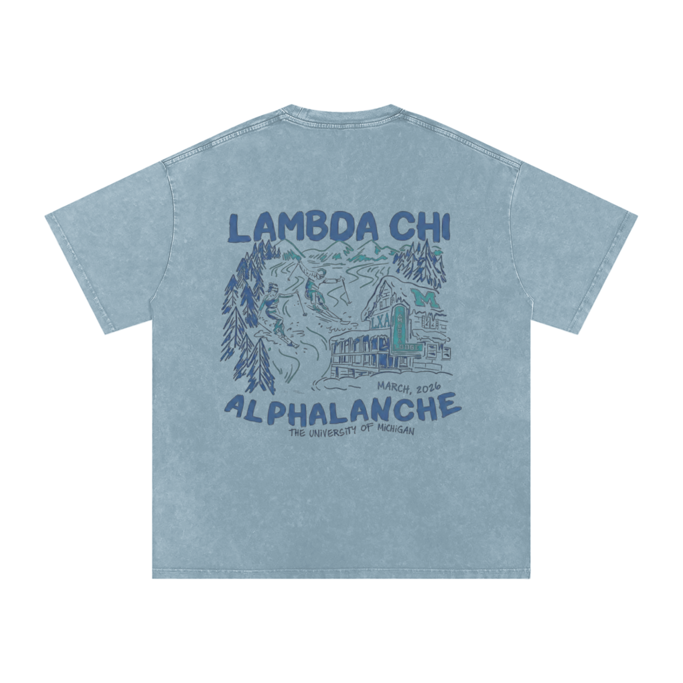 Snow Washed Oversized Cotton T-Shirt