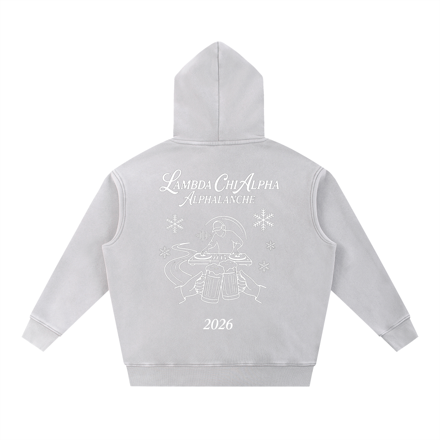 LXA Alphalanche Snow Wash Fleece Oversize Hoodie