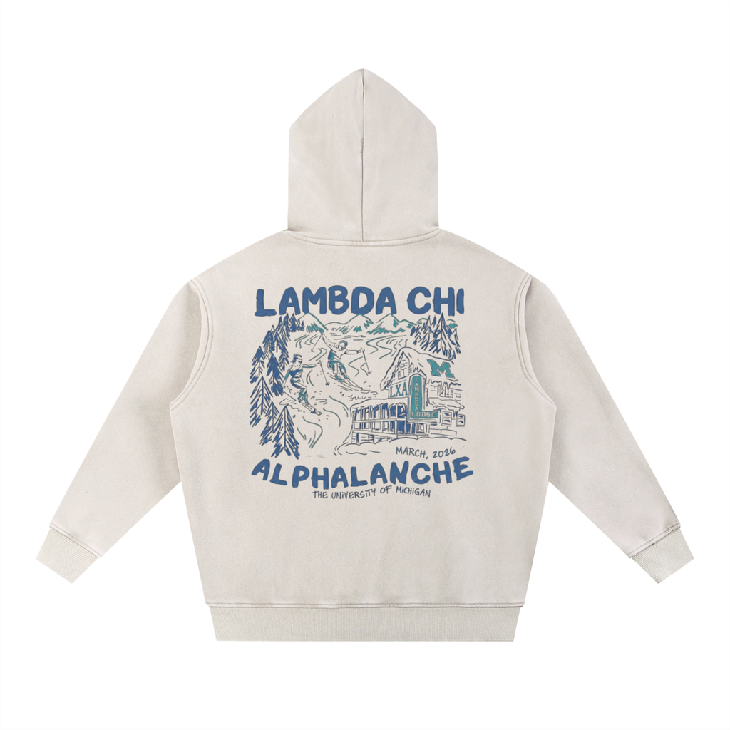 Snow Wash Fleece Oversize Hoodie