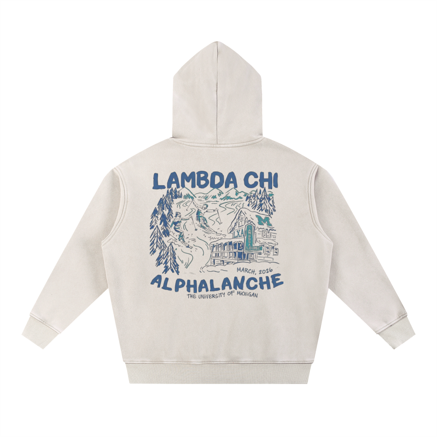 Snow Wash Fleece Oversize Hoodie