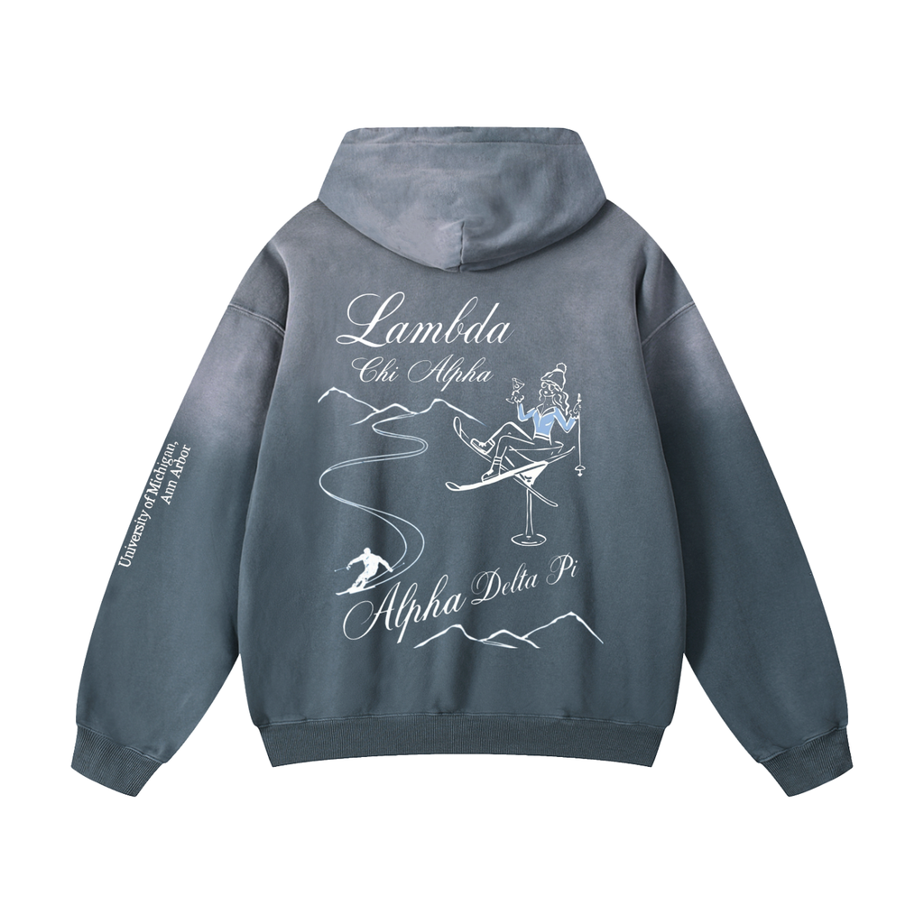 LXA x ADPI Heavyweight Sunfade Oversized Hoodie