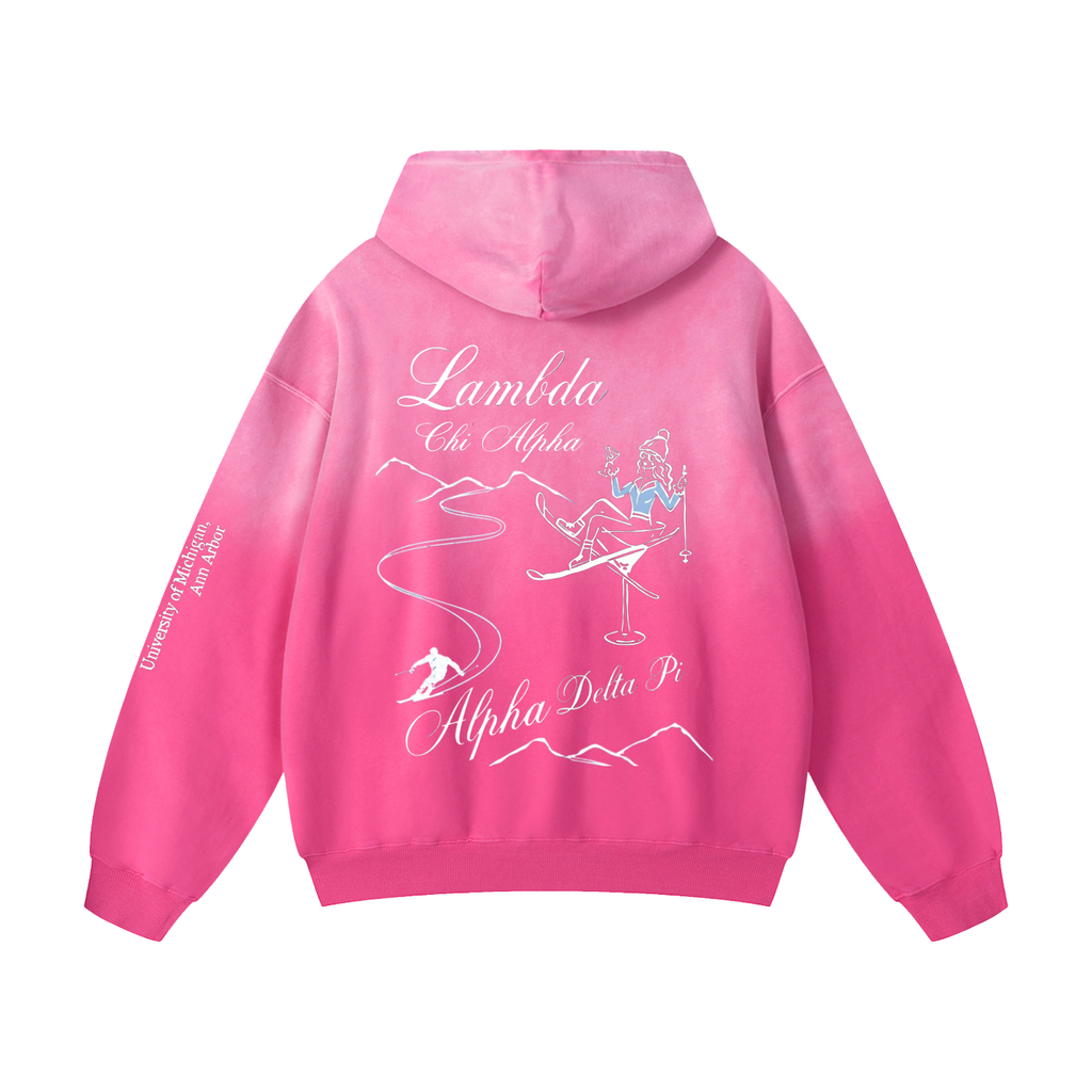 LXA x ADPI Heavyweight Sunfade Oversized Hoodie