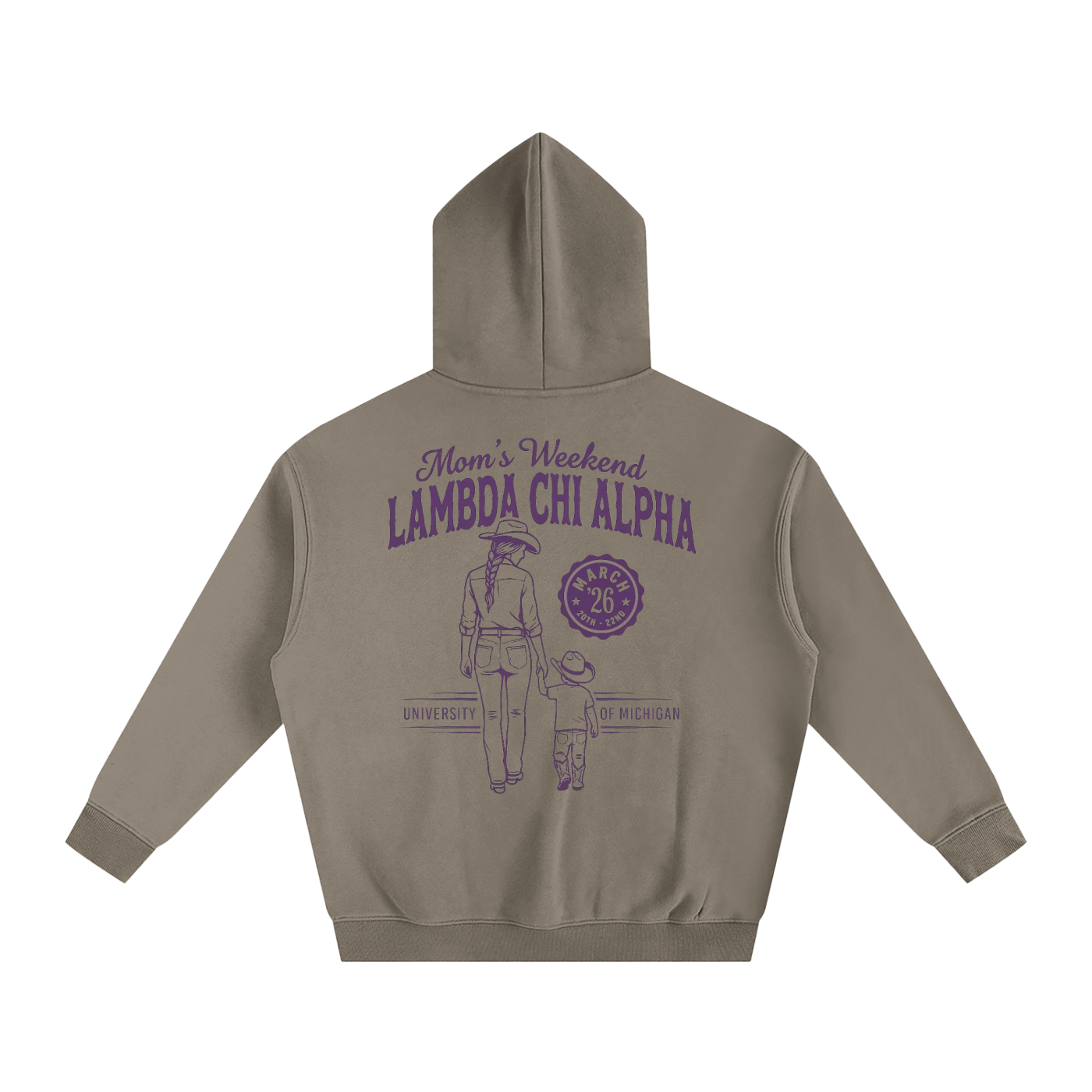 LXA Mom's Weekend Heavyweight Fleeced Hoodie 3