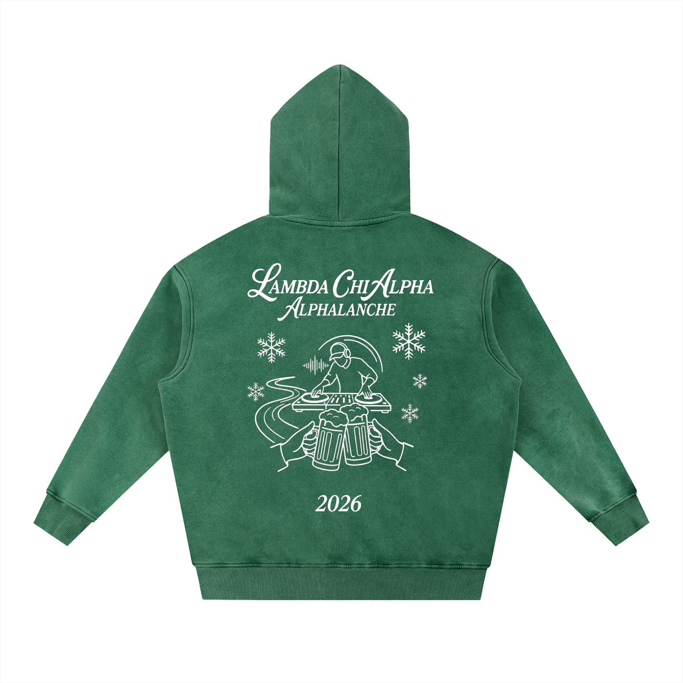 LXA Alphalanche Snow Wash Fleece Oversize Hoodie