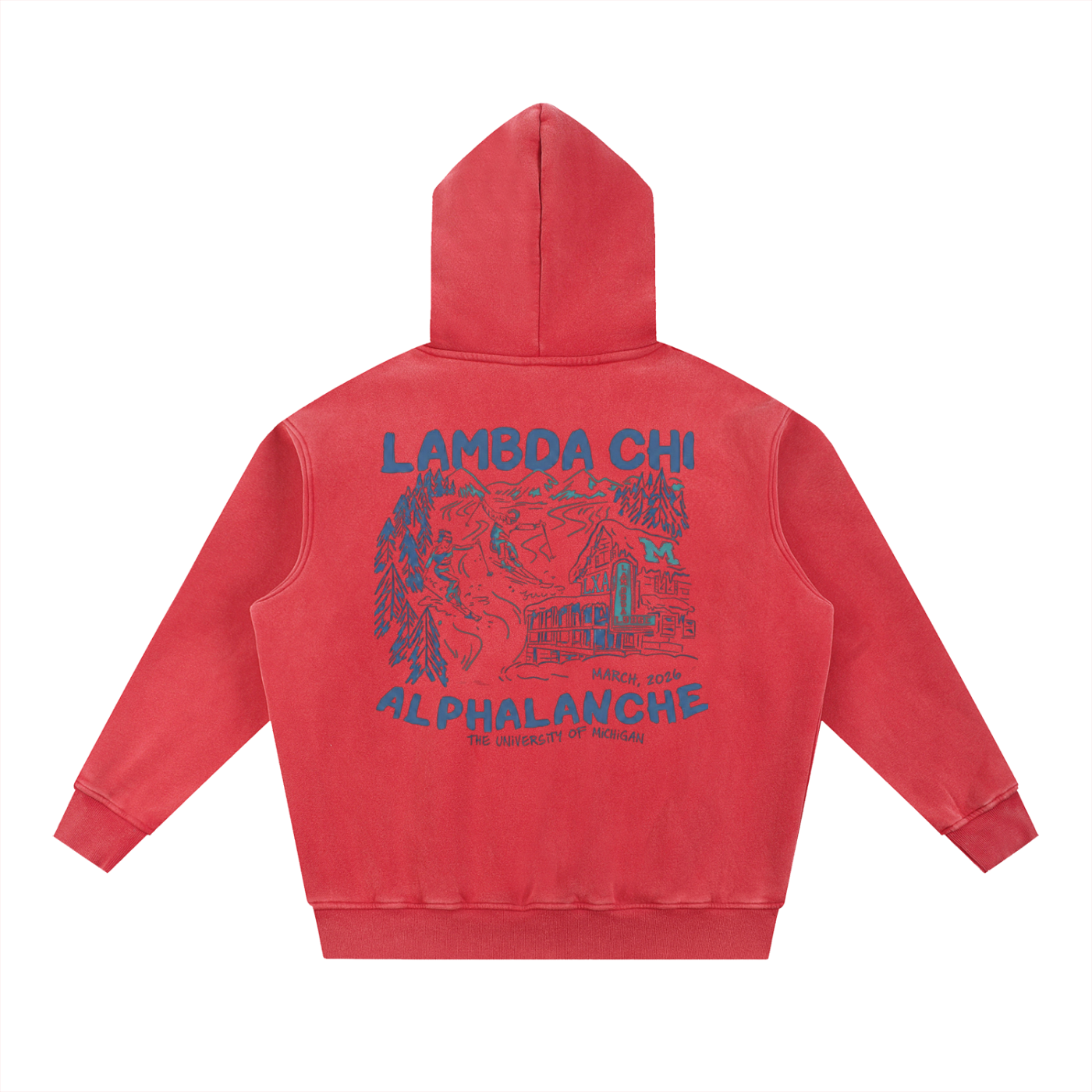 Snow Wash Fleece Oversize Hoodie