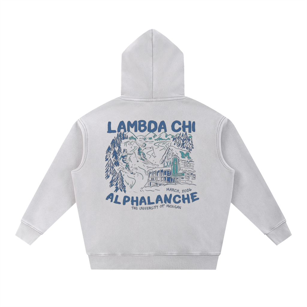 Snow Wash Fleece Oversize Hoodie