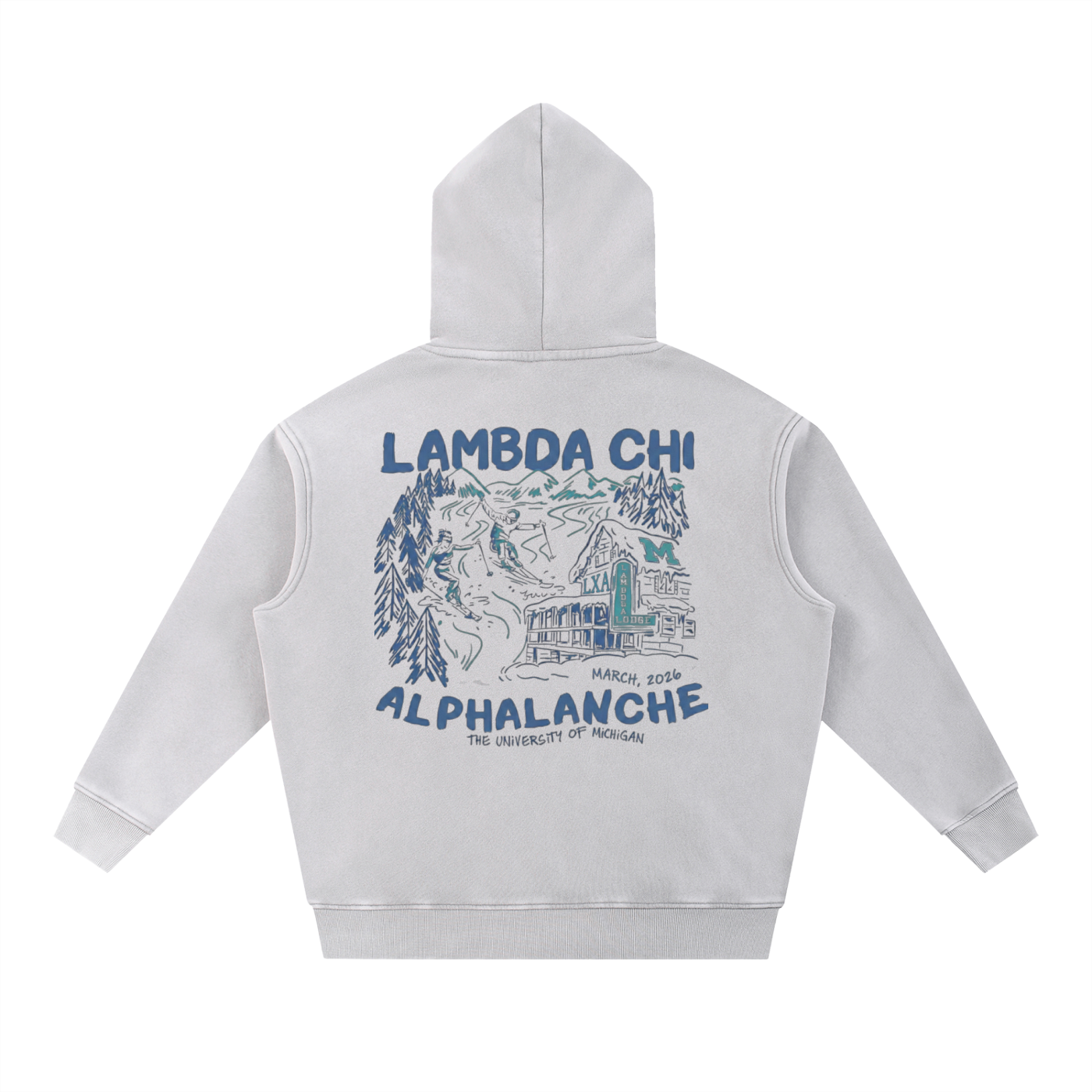 Snow Wash Fleece Oversize Hoodie