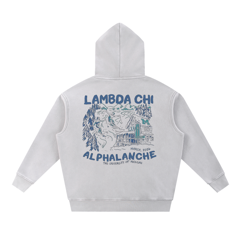 Snow Wash Fleece Oversize Hoodie