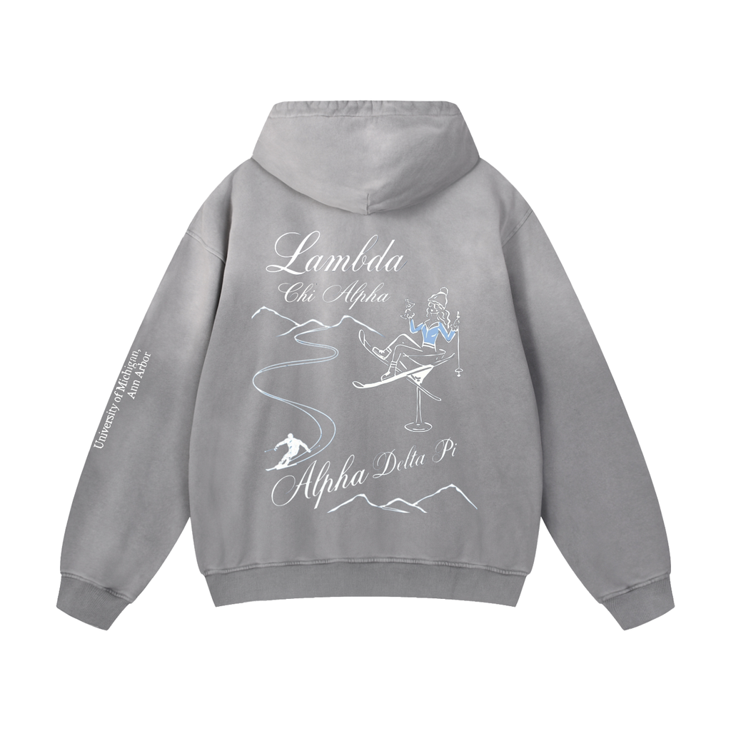 LXA x ADPI Heavyweight Sunfade Oversized Hoodie