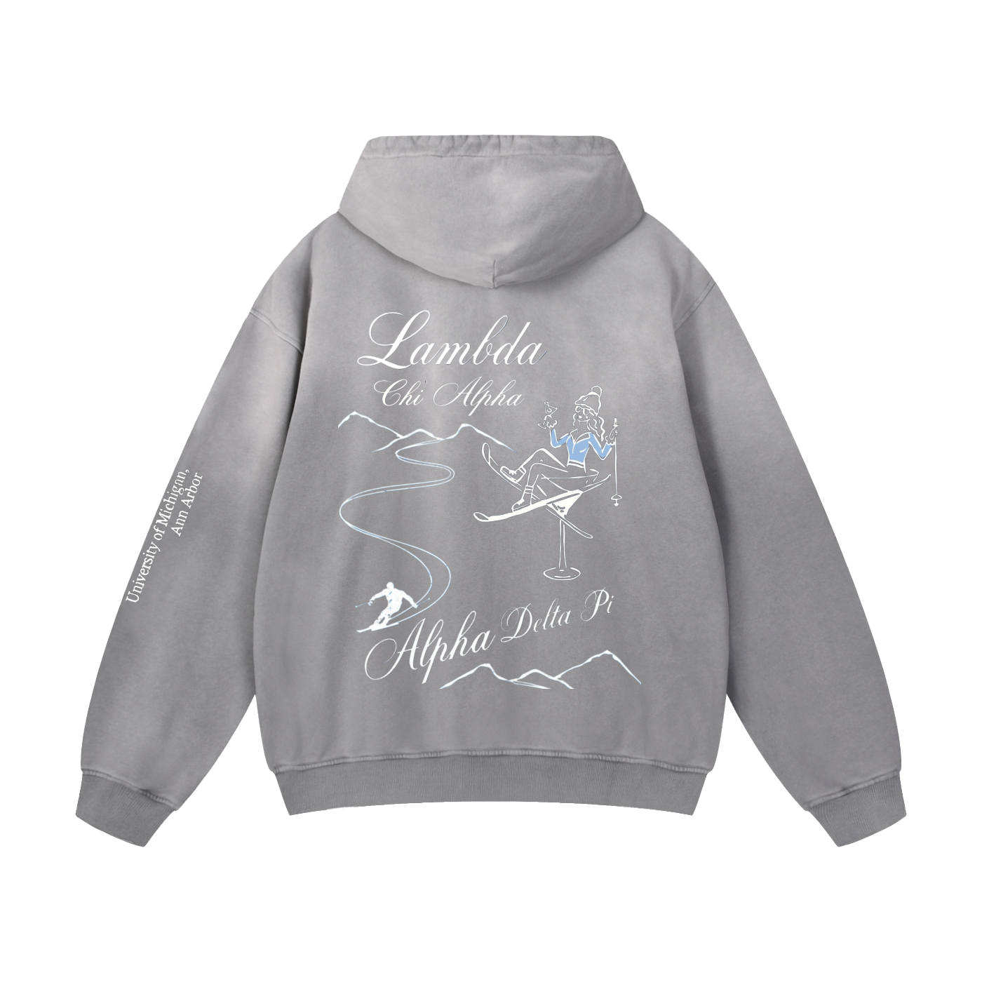 LXA x ADPI Heavyweight Sunfade Oversized Hoodie