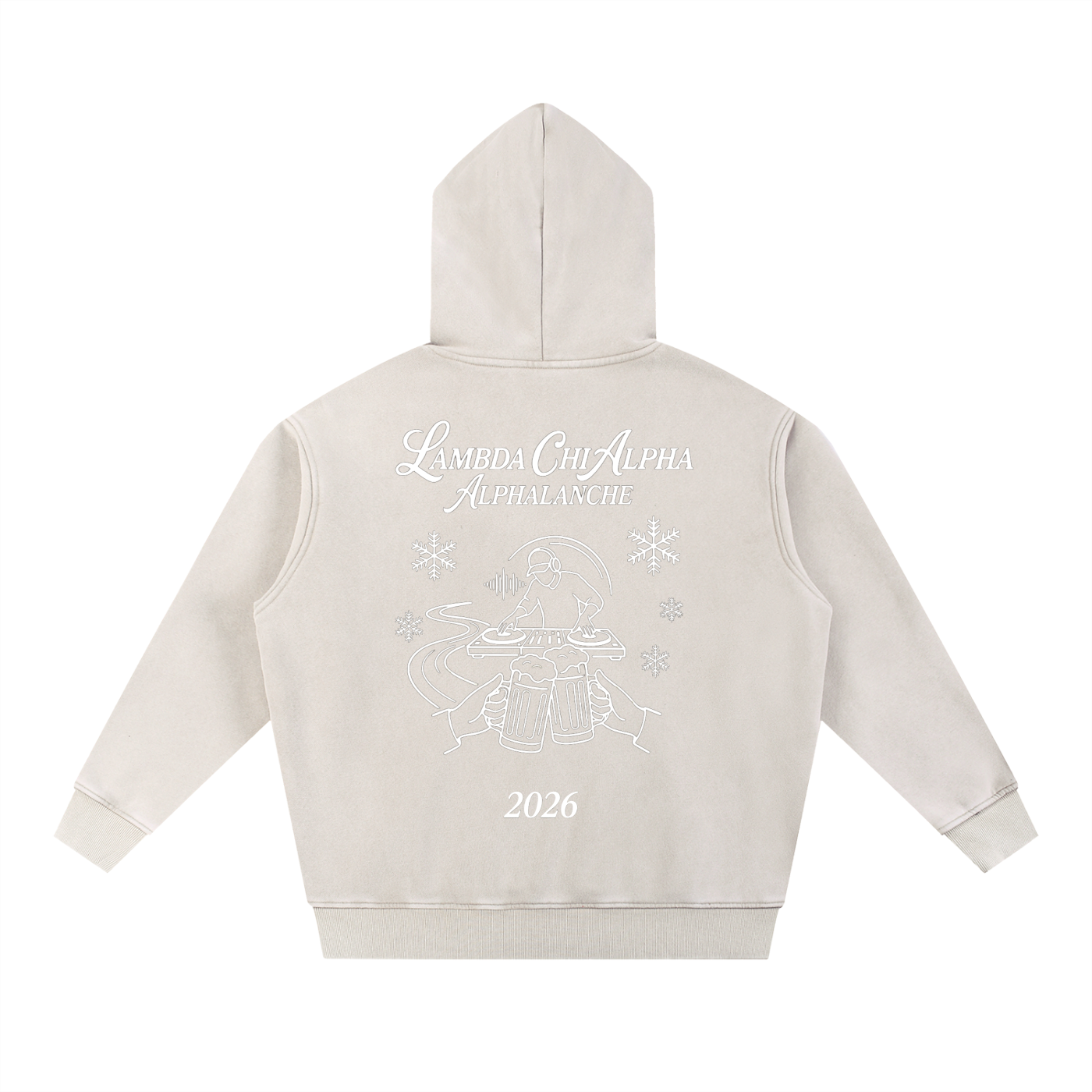 LXA Alphalanche Snow Wash Fleece Oversize Hoodie