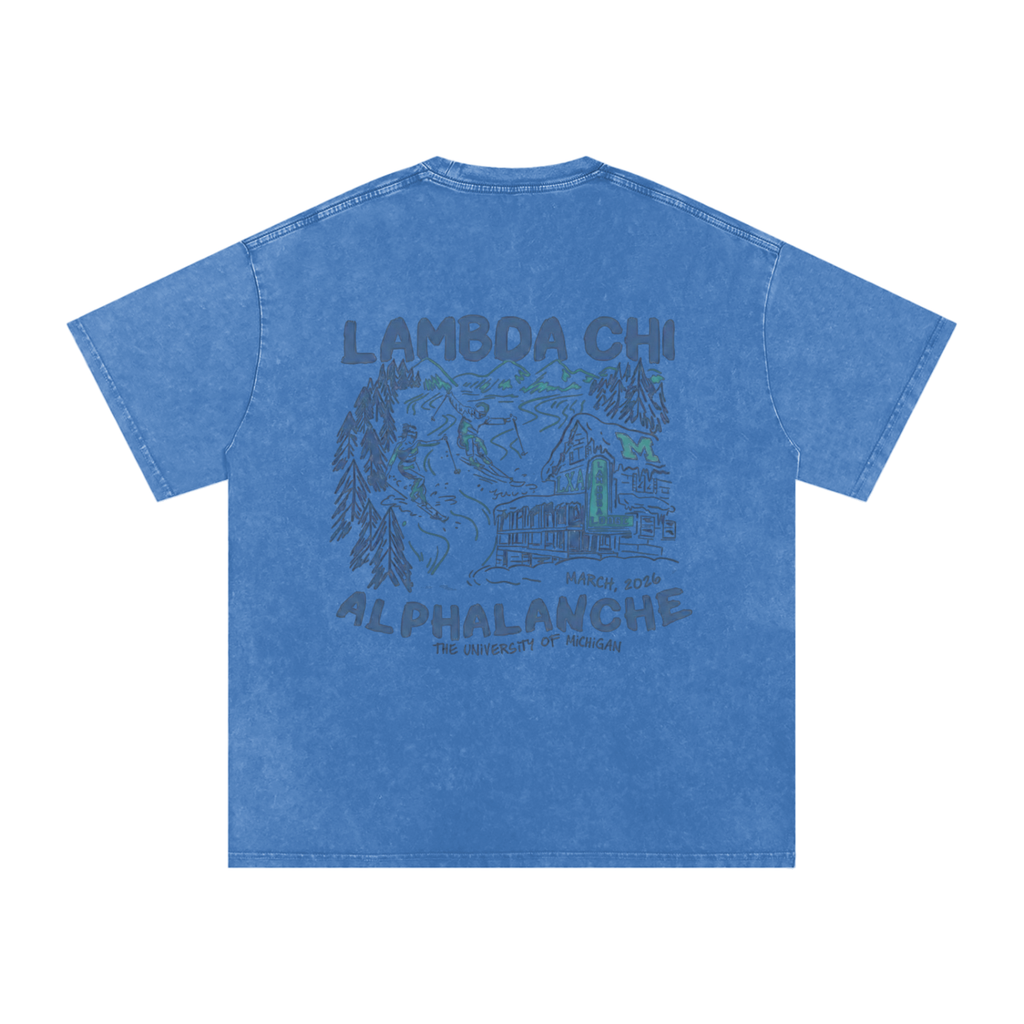 Snow Washed Oversized Cotton T-Shirt