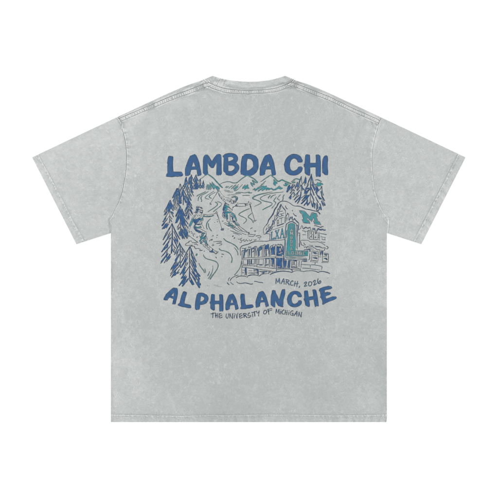 Snow Washed Oversized Cotton T-Shirt