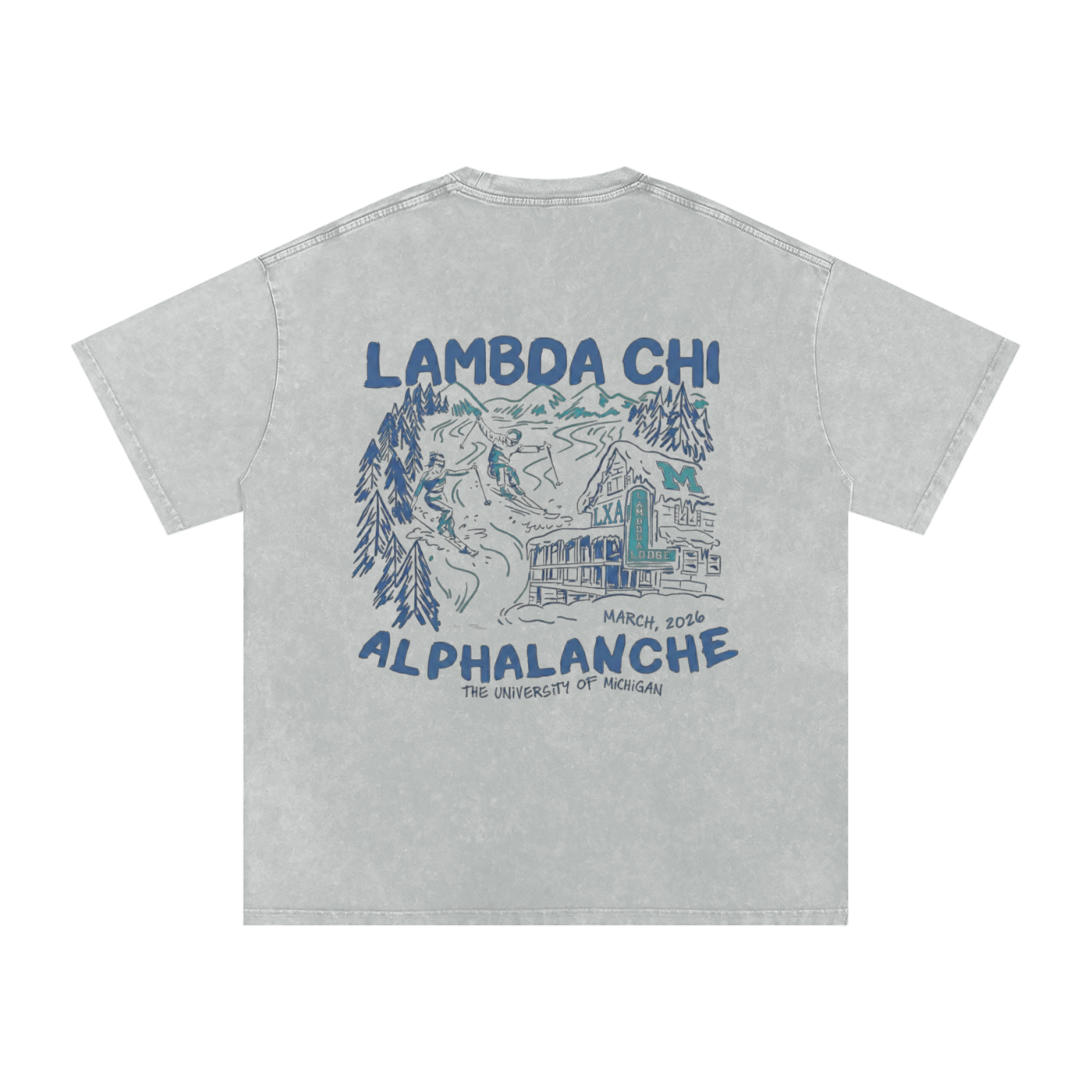 Snow Washed Oversized Cotton T-Shirt