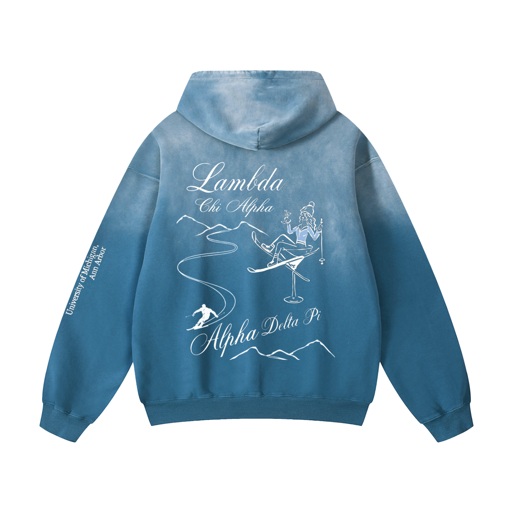 LXA x ADPI Heavyweight Sunfade Oversized Hoodie