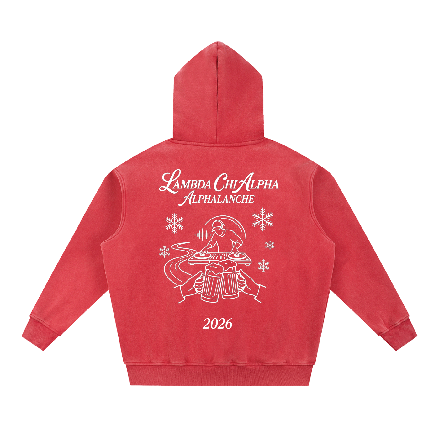 LXA Alphalanche Snow Wash Fleece Oversize Hoodie